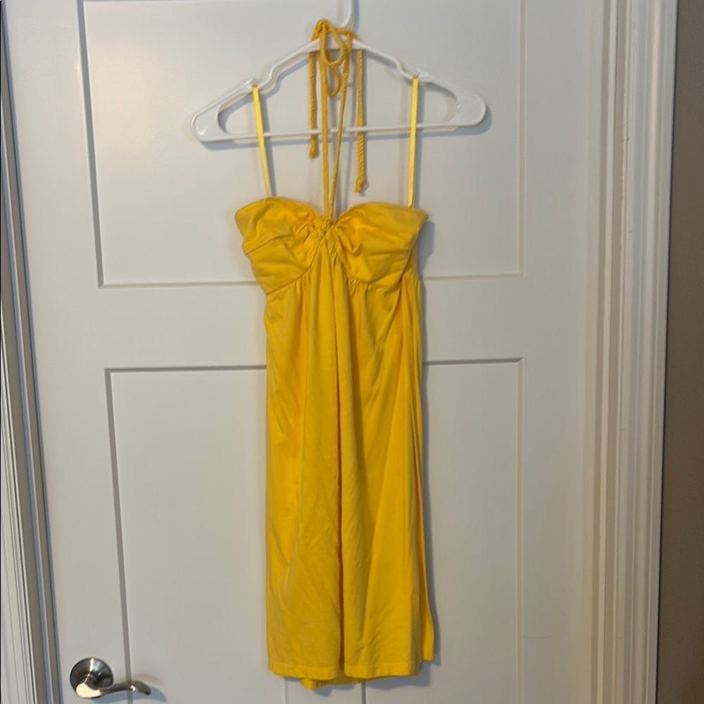Yellow Strapless Dress